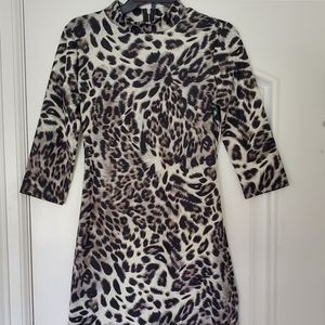 Leopard Print Midi Dress